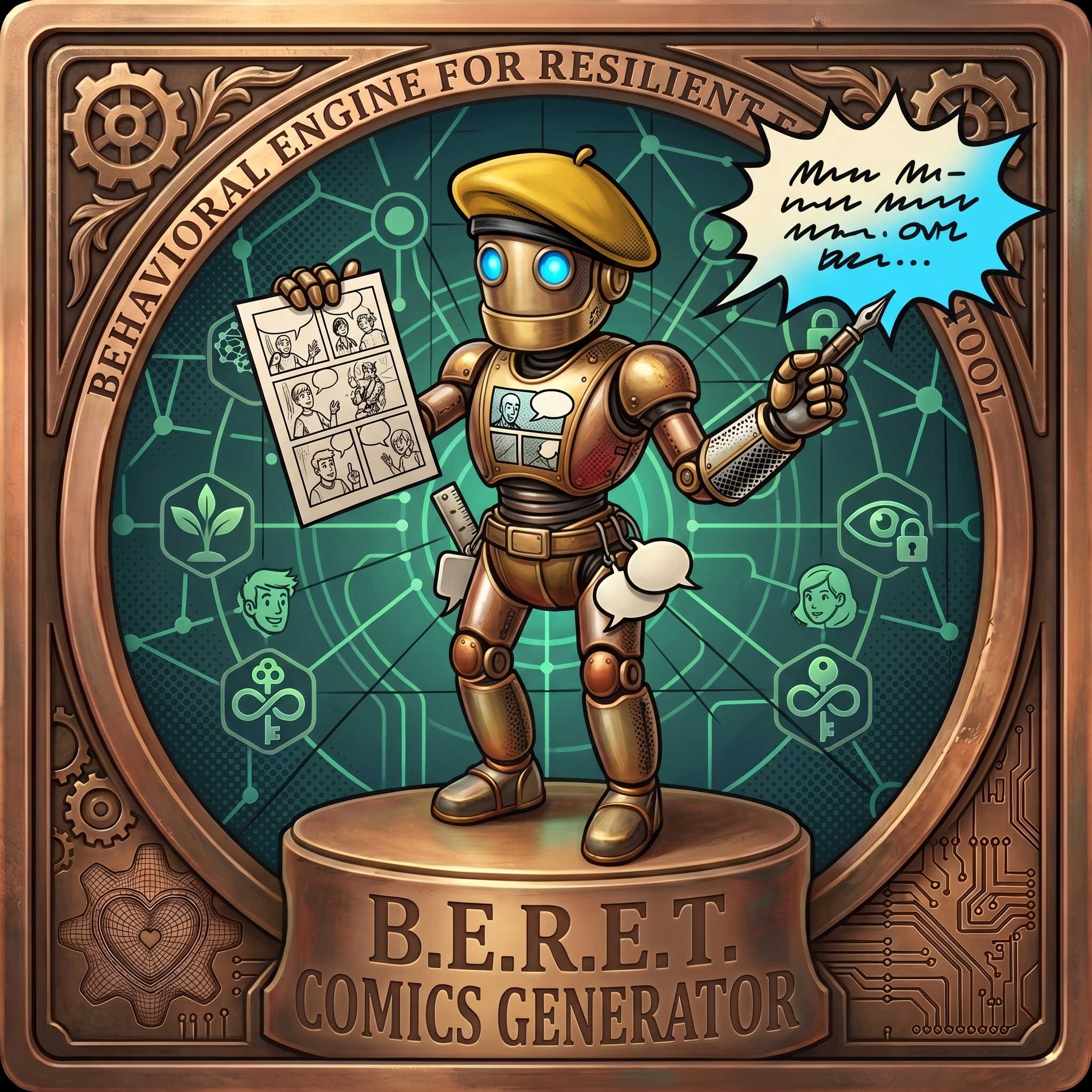 B.E.R.E.T. COMICS GENERATOR logo