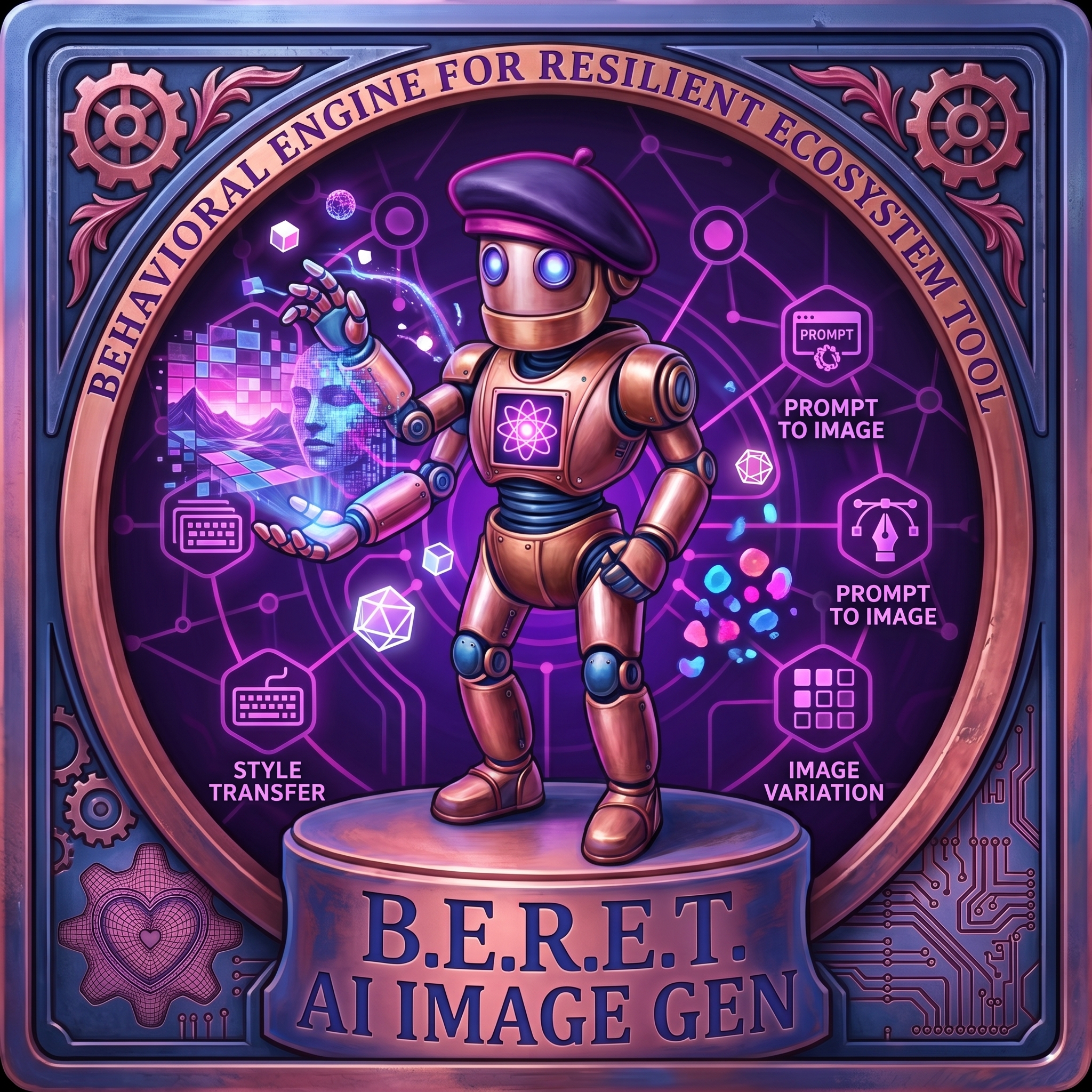 B.E.R.E.T. AI IMAGE GEN logo