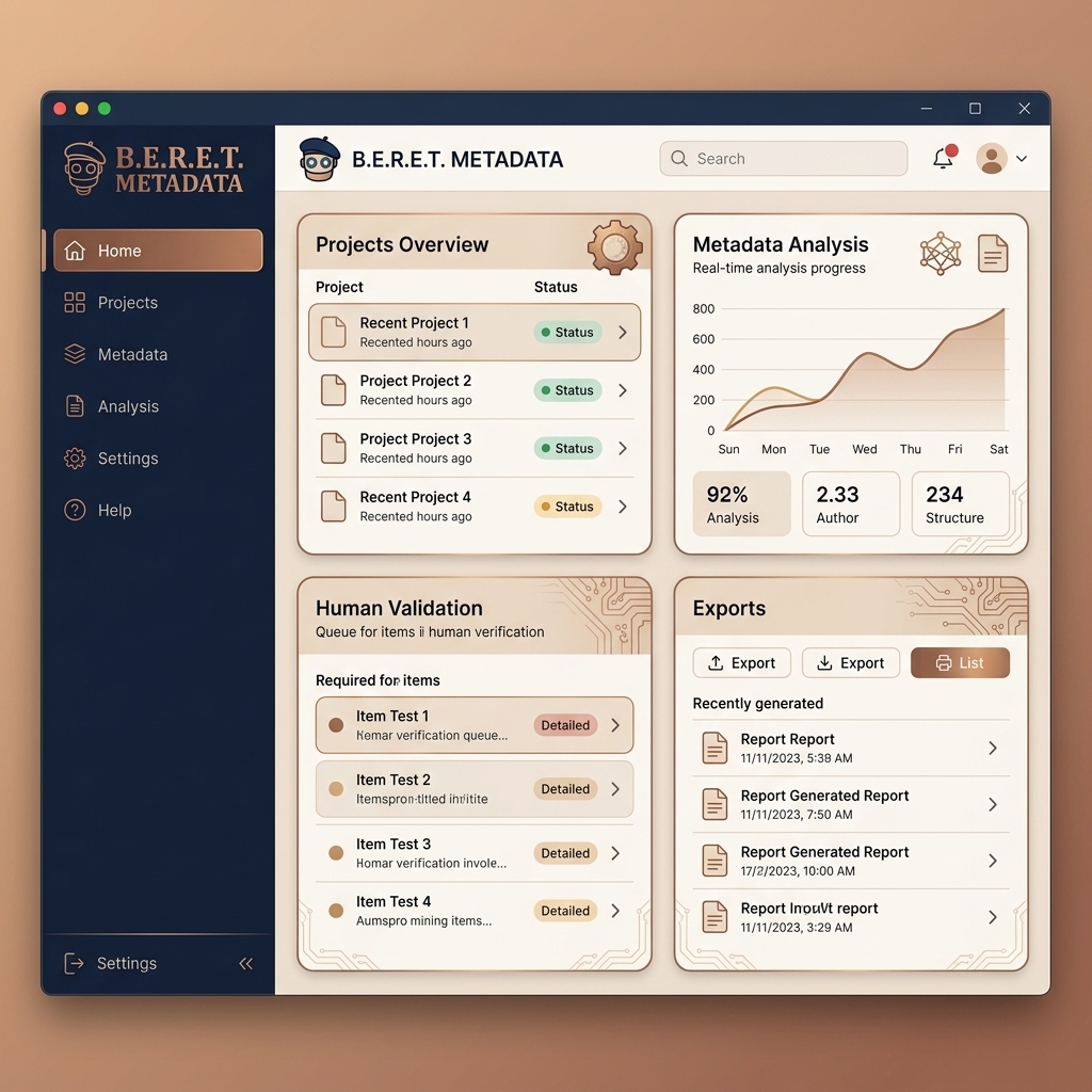 Interface B.E.R.E.T. METADATA